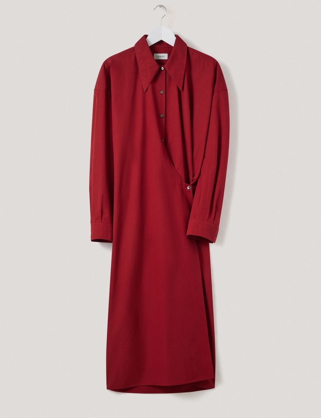 Twisted dress garance rouge Lemaire