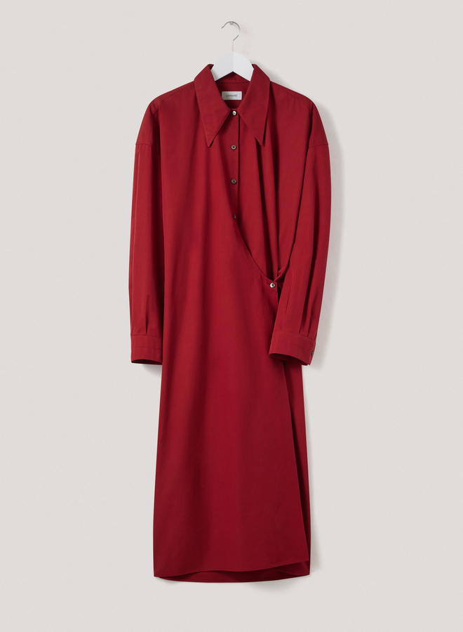 Twisted dress garance rouge Lemaire