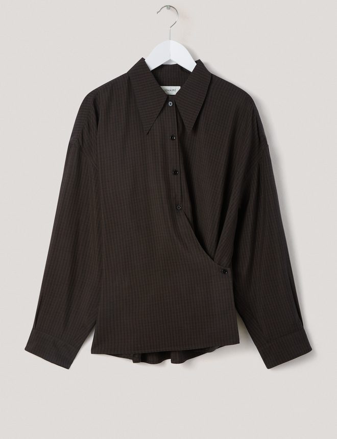 Twisted shirt marron lemaire