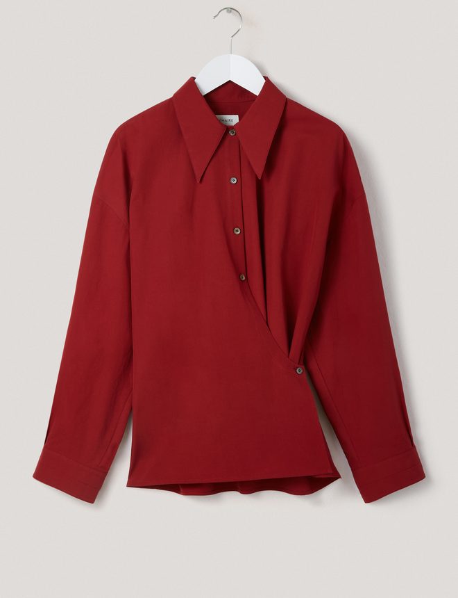 Twisted shirt rouge lemaire