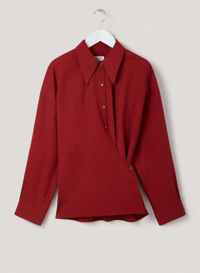 Twisted shirt rouge lemaire