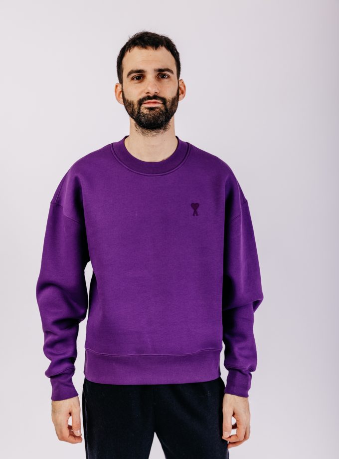 Ami Paris 173 sweatshirt ami de coeur violet