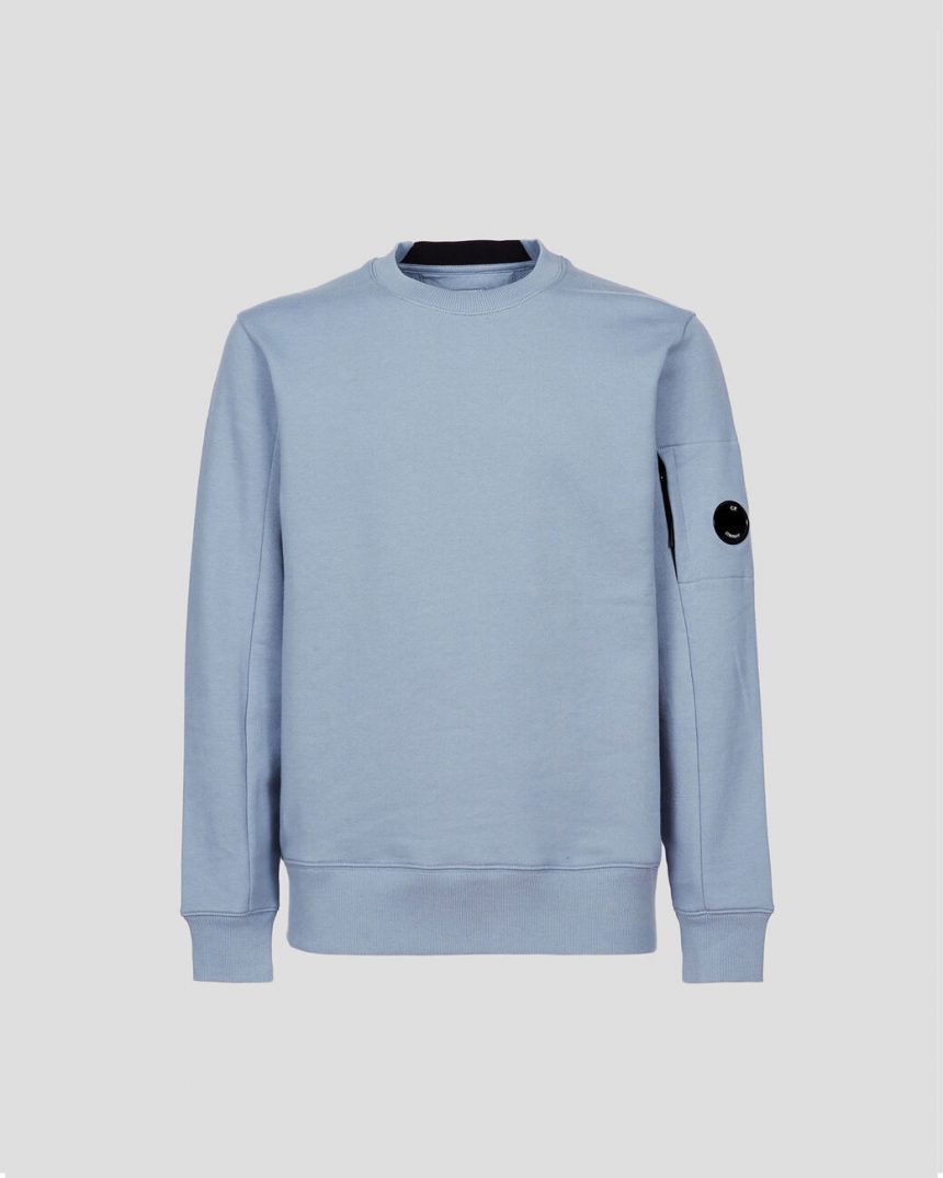 Diagonal Raised Fleece Sweatshirt infinity blue cp company