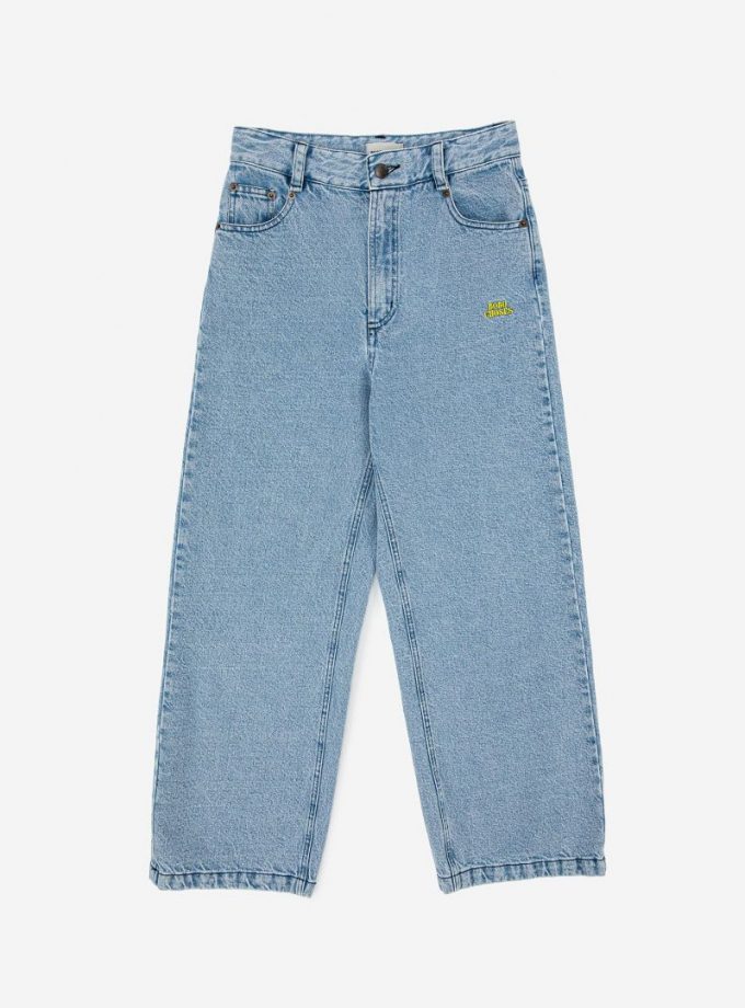 VINTAGE STONE WASHED CUT CROPPED JEANS bobo choses