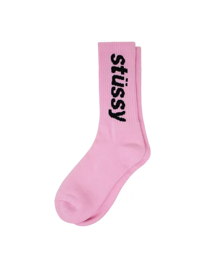138845 Chaussettes rose Stussy