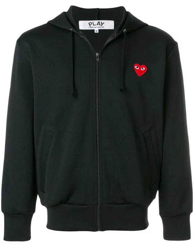 AZ-T172-051-1 sweatshirt zippé noir comme des garçons